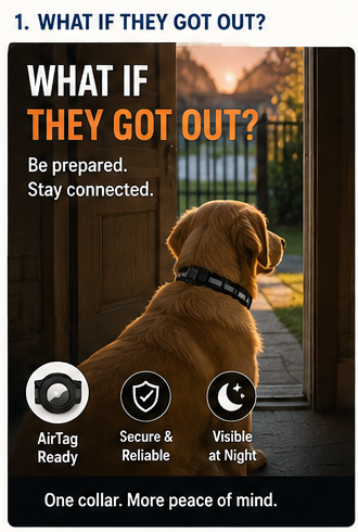 Reflective AirTag Collar for Dogs & Cats