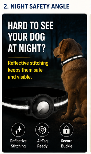 Reflective AirTag Collar for Dogs & Cats