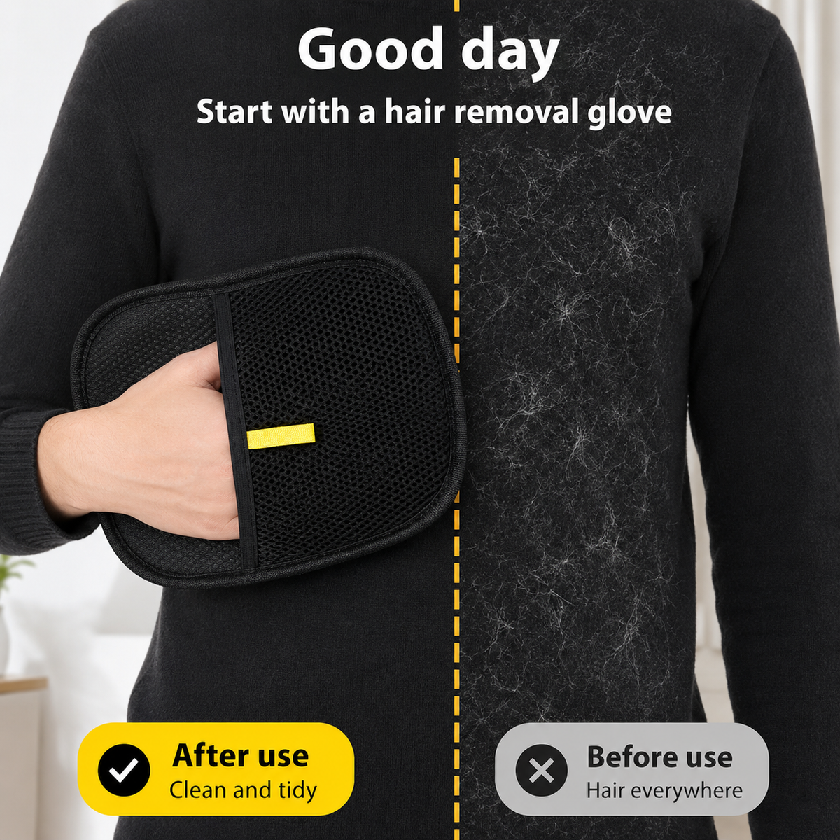 Pet Hair Remover Glove — Deshedding Grooming Mitt